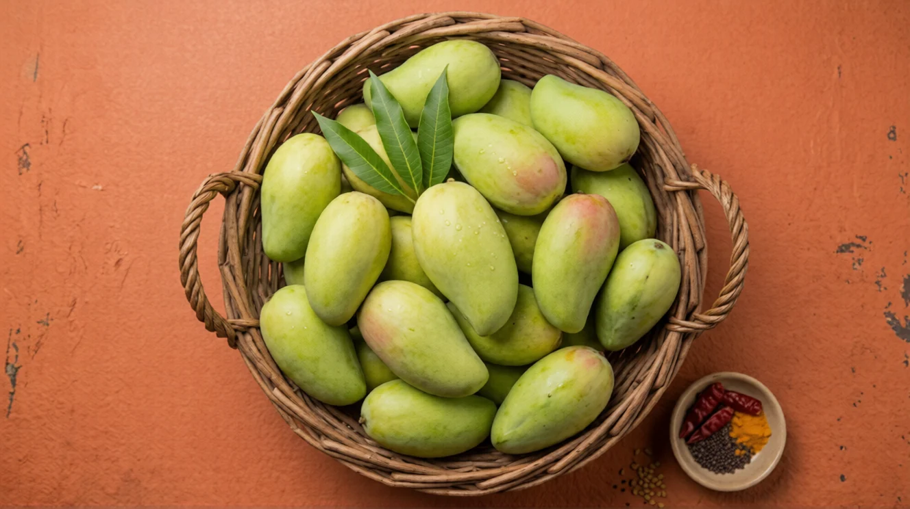 Tella Gulabeelu Raw Mango – Green Mango for Pickle & Aam Ka Achar | Mangohub
